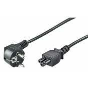 MicroConnect Napajalni kabel Schuko C5, 1,8m črn