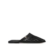 Tommy Hilfiger Natikači Hilfiger Leather Mix Flat Mule FW0FW09280 Črna