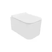 Mexen Elis wc školjka Rimless z desko slim z mehkima zapiranjem, duroplast, bela sijaj - 30910700