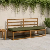 vidaXL Blazina za klop VIANEN 100% poliester Olivno zelena