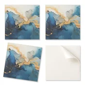 shumee Komplet samolepilnih vinilnih ploščic s potiskom abstraktnega vzorca z valovi 4x50x50 cm