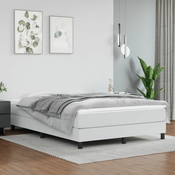 Madrac s džepicastim oprugama srednje tvrdoce bijeli 140x190x20 cm umjetne kože