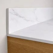 shumee Kopalniški pult HPL za omarico 120 cm 120,5 x 50 cm Calacatta s 30 cm ploščo