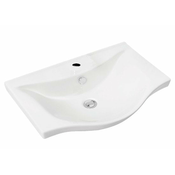 Umivalnik za kozmetično omarico ZAR, 64,5 x 46 cm - Bela - 24 - 46.00 - Keramika - Obešen na steno – vijaki - Da - Aqualine - 64.50 - 1 odprtina - Asymmetric - Pohištveni umivalnik - 64,5x46 cm