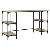 vidaXL vidaXL Pisalna miza sonoma hrast 140x50x75 cm kovina in inženirski les, (21050484)