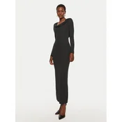 TWINSET Večerna obleka 242TF2150 Črna Slim Fit