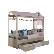 Hanah Home Deciji krevet Kucica, Roze