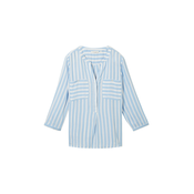 TOM TAILOR Bluza  svetlo modra / bela