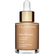 Clarins Face Make-Up Skin Illusion posvetlitveni vlažilni tekoči puder SPF 15 odtenek 30 ml