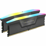 Corsair Vengeance RGB, DDR5-6000, AMD EXPO, CL40 - 64 GB Dual-Kit, grau CMH64GX5M2B6000Z40