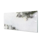 tulup.si Slika na akrilnem steklu Vejice stožci 100x50 cm 4 obešalnika