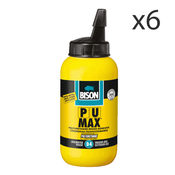 Bison PU max vodoodporno lepilo za les, 6×750 g