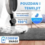 Steam-It Parocistac 2 u 1, Sa 10 nastavaka, 1300W, Beli