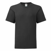 Black childrens t-shirt in combed cotton Fruit of the Loom