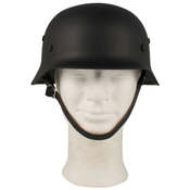 MFH Kovinska čelada WW II z usnjeno notranjostjo, črna