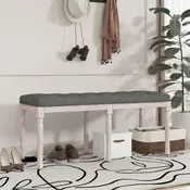 Vidaxl vidaXL Klop, temno siva, 110x40x49 cm, oblazinjena s tkanino