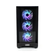 UGD Kuciste * Titan 2314, ATX, providna stranica, ugradjena 4xRGB kulera, Crno