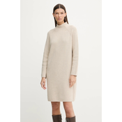Haljina s primjesom vune Marc OPolo boja: bež, mini, ravna, 600605967001