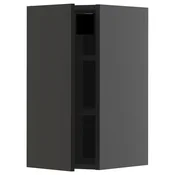 METOD Zidni ormaric i police, Crnosiva/Nickebo boja antracita, mat, 30x60 cm