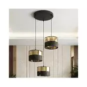 Lestenec na tankem kablu LUX 3xE27/15W/230V črna/zlata