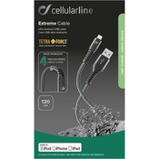 Kabel USB CELLULARLINE, Tetra Force, kevlar, Lightning kabel, 1.20m