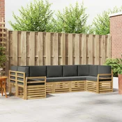 Set vanjskih sofa 7 pcs Bijela i antracit 304 x 130,5 x 73 cm