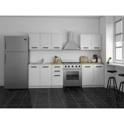 Kuhinjski set Mandeville 240 (Mat bijela) 200x60cm, Piano di lavoroRadna ploca, Laminirani iveral, Laminirani iveral, Laminirani iveral