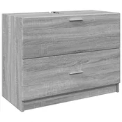 Vidaxl Omarica za umivalnik siva sonoma 78x37x59 cm inženirski les