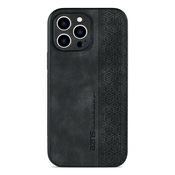 Premium ovitek Cube Leather za iPhone 15 Pro Max z vgrajeno zaščito zadnjih kamer - graphite black