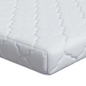 Vidaxl Vzmetnica Bela 200 x 200 cm žakardna tkanina