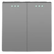 ELEKTRO SMART DESIGN LINE mehanicki modul za dvostruko tipkalo s fluorescentnom indikacijom, sivi DL-86-2RS-GY