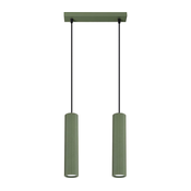 Sollux SL.1612 - Viseci luster KARBON na sajli 2xGU10/10W/230V, zelena