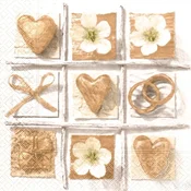 Poročni prtički, 33x33 cm, 20 kosov, 1 paket