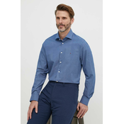 Košulja Tommy Hilfiger za muškarce, boja: tamno plava, slim, s klasičnim ovratnikom, MW0MW34629