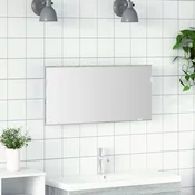Ogledalo Zidne Siva sonoma 80 x 37 cm Staklo i inženjerski drvo