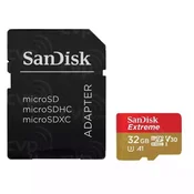 Memorijska kartica SanDisk SDHC 32GB Extreme micro cl10 U3+/v30 UHS-I+ adapter