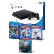 PLAYSTATION konzola za igranje PS4 Slim + 3 HITS igre + God of War 4