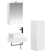 Vidaxl Komplet omaric za kopalnico 4 szt. Bela 50 x 14,5 x 70 cm