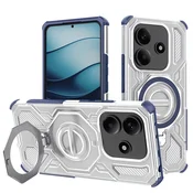 Hibridni ovitek Carbon Shield Pro za Xiaomi Redmi Note 14 5G - blue transparent