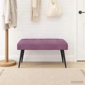 Klop s gumbnim oblazinjenjem Vijolična 80 x 40 x 46 cm Žamet