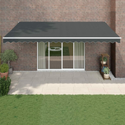 shumee Zložljiva tenda antracitna 5x3 m blago in aluminij