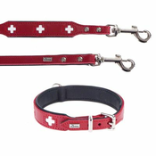 Hunter set: ovratnica Swiss + povodec Swiss - Ovratnica velikosti 65 + povodec 200 cm/18 mm