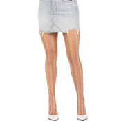 Leg Avenue Multicolor Crochet Stockings - Rainbow Fishnet, One Size D-240004