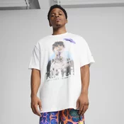 Mens Puma Melo Alien Skins Basketball T-Shirt, White, Size XXL, Clothing