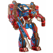Woodcraft Lesena 3D puzzle Powersuit barvna