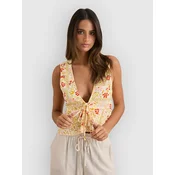 Rhythm Wildflower Tie Tank Top white