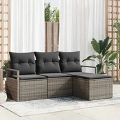Set sofe 4 pcs Siva poliratan