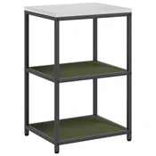 Vidaxl Shramba za kuhinjo HATTEM Olivno zelena 60 x 50 x 92 cm Jeklo