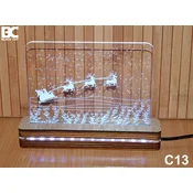 Black Cut 3D Lampa Toplo bela