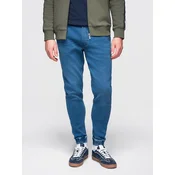 Moške ombre jeans hlače za prosti čas z vrvico v pasu - modre